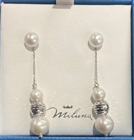 Pendientes Miluna Mujer in Oro blanco Perla PER2970BX